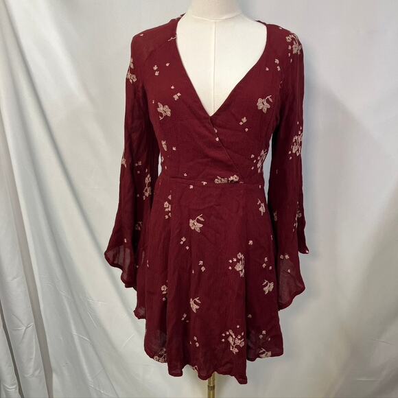 Free People Jasmine Floral Embroidered Mini dress 4 boho fairy As seen on TV - Picture 2 of 14